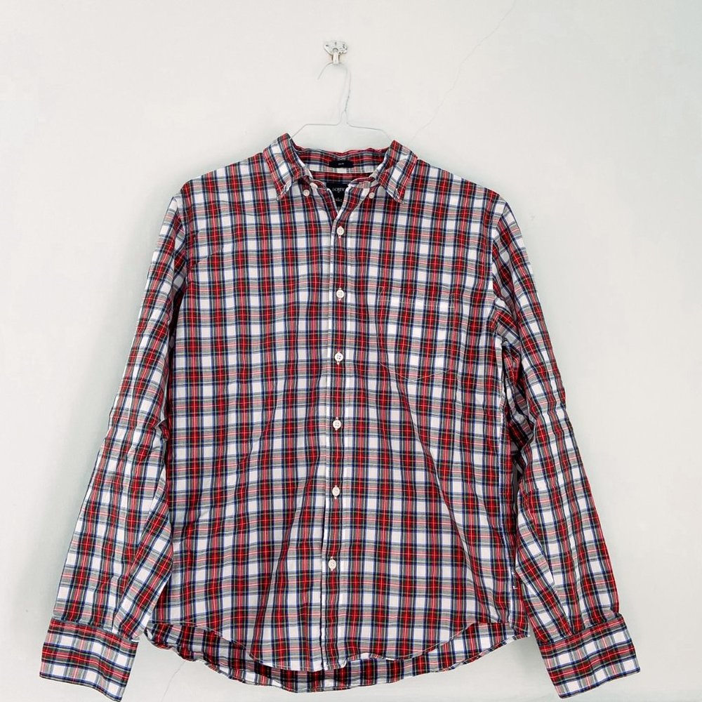 JCrew Slim Washed shirt in Stewart Tartan Plaid